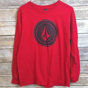 ⬇⬇ Volcom Long Sleeve Red Logo Tee Boy XL